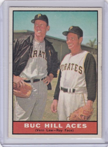 1961 topps buc hill - buc, aces